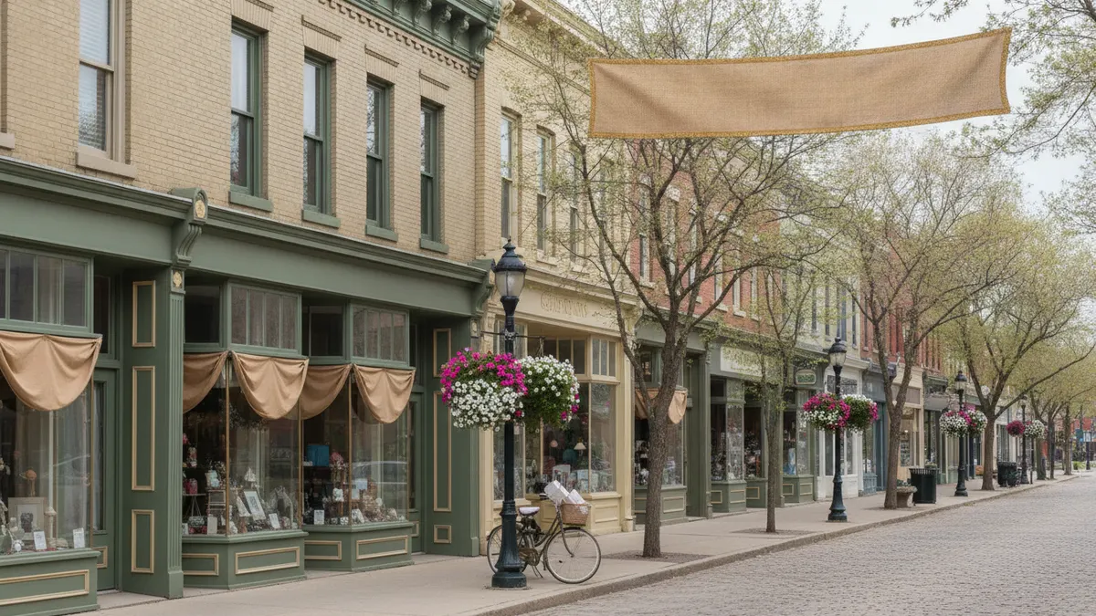 Grand Ledge Bridge Street storefronts and parade sponsors